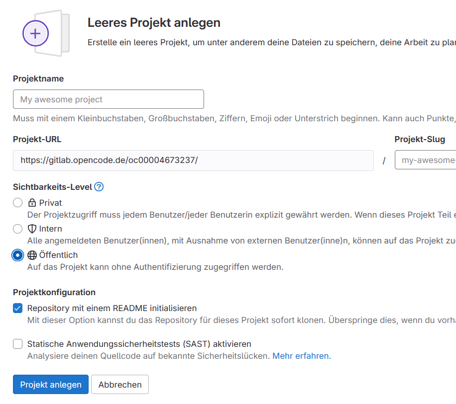Projektmaske
